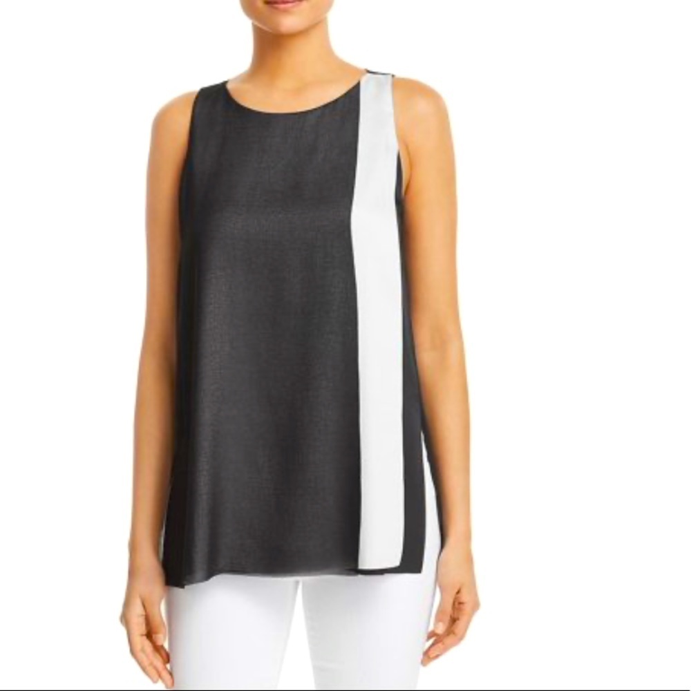 NWT Donna Karan sleeveless black and white top✨✨✨HP🎉🎉🎉